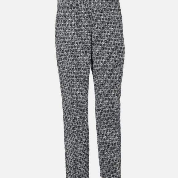Banana Republic Blue and White Geometric Print Avery Pant Size 2P - Picture 1 of 5